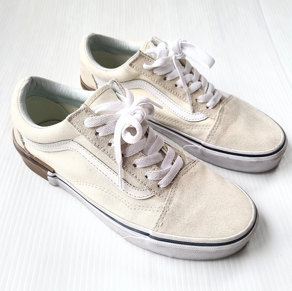 cream low top vans
